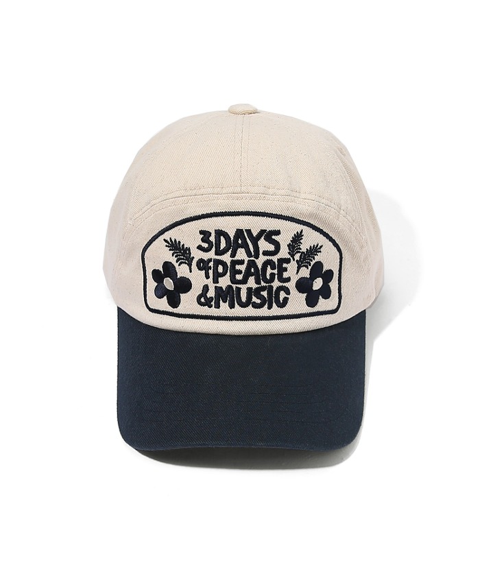Peace and Music Pannel Cap Navy